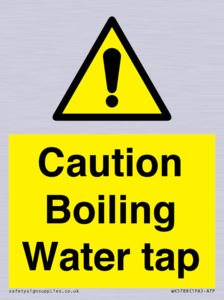 Caution Boiling Water Tap